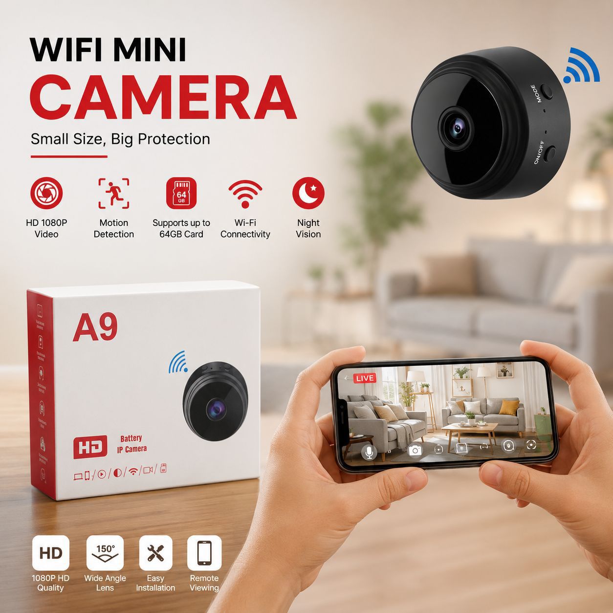 Mini Rechargeable Wireless Security Camera